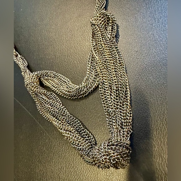 BCBGeneration Silver Multi Chain Necklace Dangle Earrings Set R $100 - Picture 6 of 10